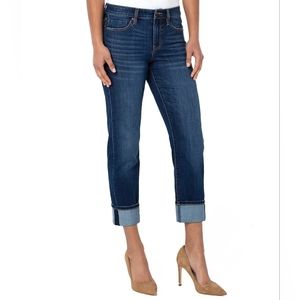 Liverpool LA Marley GF Straight Leg Cuffed Crop Eco Denim Jeans size 12/31